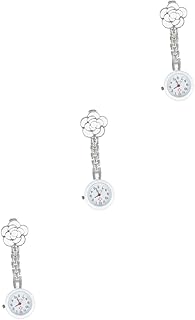 3Pcs Enfermeira Peito Relógio Meninas Relógio Mecânico Estetoscópio Relógios Para Meninas Relógio De Lapela Enfermeira Fob Relógios Relógio De Bolso Com Corrente Relógio De Bolso
