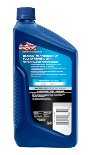 Image of Valvoline DEXRON VI /MERCON LV (ATF) Full Synthetic Automatic Transmission Fluid 1 QT, Case of 6