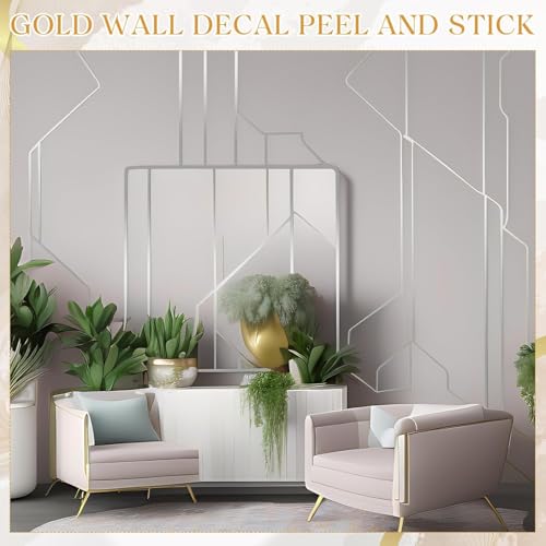 Image of Silver Tape (1CM x 50M) - Self-Adhesive Tiles Gap Foil Line Border Tape| Mirror Finish| DIY Craft| Decorative Floor Sealing Strip, Seam Sticker, Silver Patti for Home, Wall, Ceiling, Cabinet