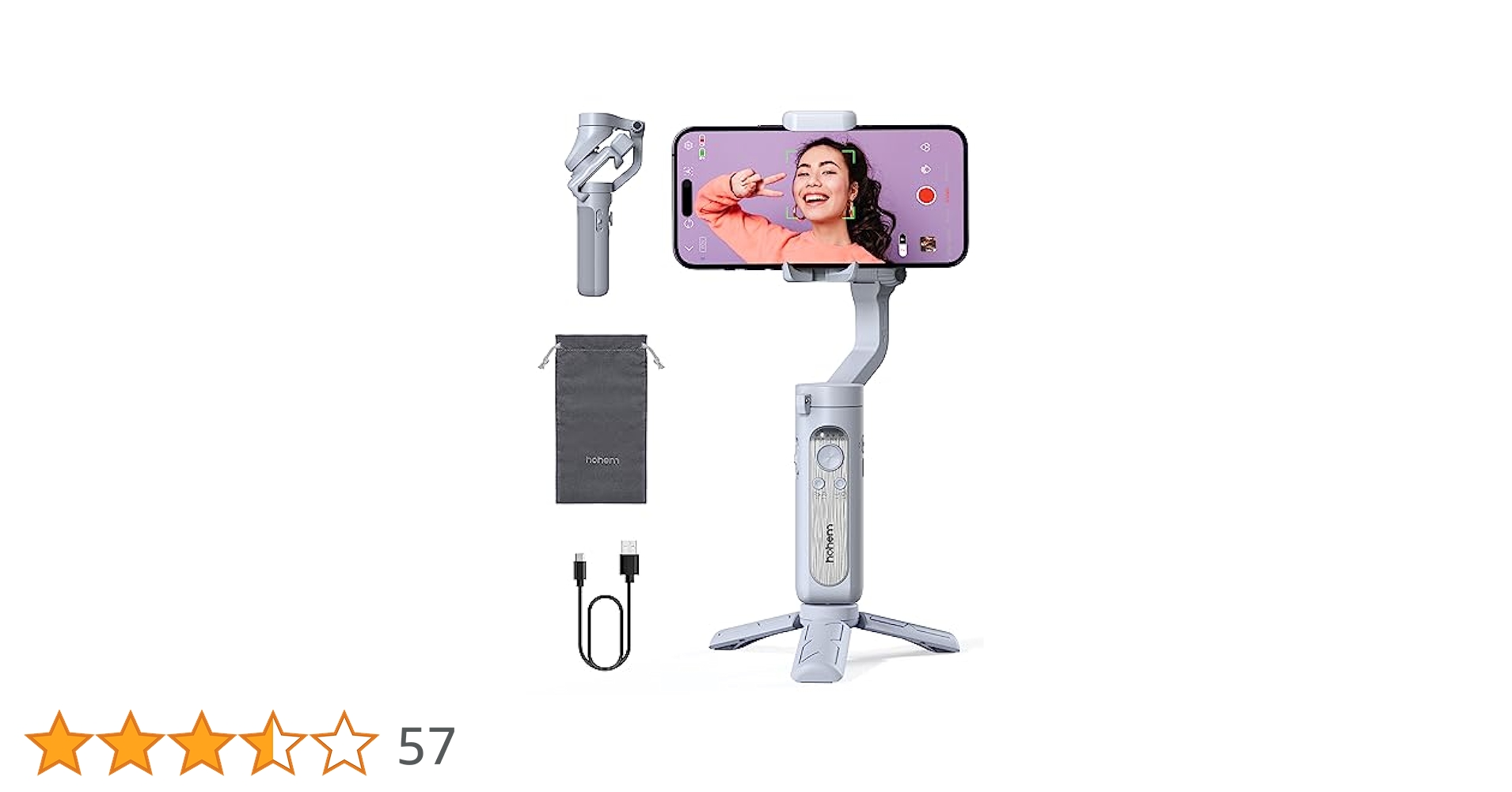 【いちまちこさま専用】hohem V3 スマホジンバル Amazon.co.jp: hohem V3 ジンバル 3軸スマホジンバル AI自動追跡