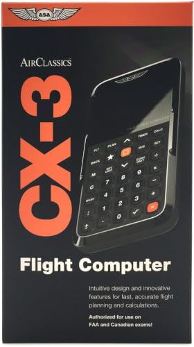 ASA CX-3 Flight Computer | Advanced Aviation Calculator for Student Pilots & Professionals | FAA Approved for Exams | ICAO-Compliant Digital E6B