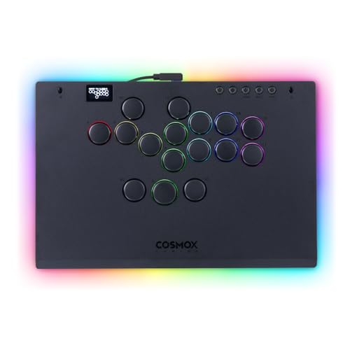 Image of Haute42 Leverless Controller Arcade Stick: Aluminum Leverless Arcade Stick M Ultra with Lock Button & RGB Lighting, Arcade Controller Street Fight for PC /PS3 /PS4 /Switch Game,Low-Profile Switch Arcade Stick Support Hot Swap & SOCD