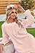 Ekouaer Victorian Nightgown 100% Cotton Long Sleeve Vintage Old Fashioned Gown for Women, Light Pink, Medium