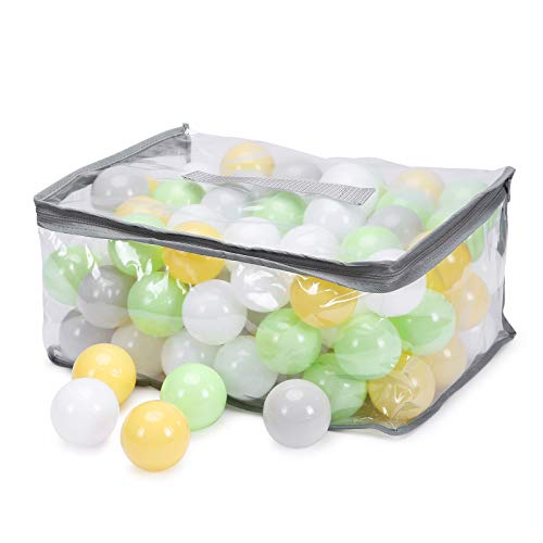 image for PlayMaty 100 Pieces Colorful Pit Balls - Phthalate Free BPA Free Plast