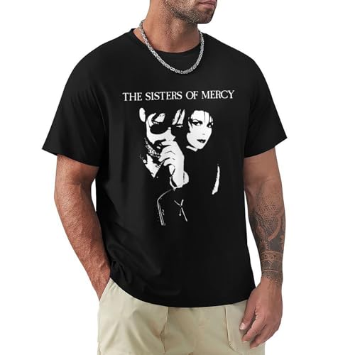 The Sisters of Mercy T Shirt Men's Fashion Classic Short Sleeve Tops Summer Casual Tee Black