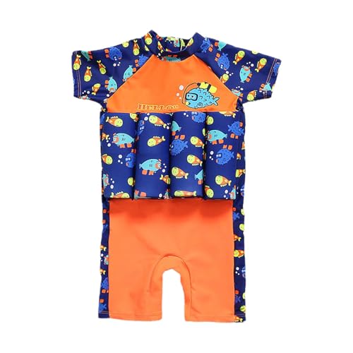 Generisch 2026 Traje de Natación Flotabilidad para Niños, Traje de Entrenamiento de Natación para Niños (4-8 Años) Bañador Corto Bebé 80, naranja, 100-L