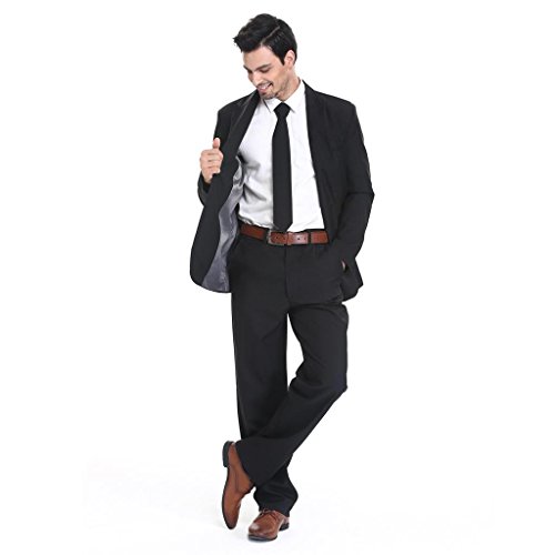 U LOOK UGLY TODAY Men's Party Suit Solid Color Prom Suit for Themed Party Events Clubbing Jacket with Tie Pants