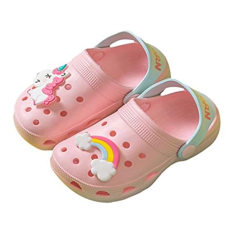 Coralup Kids Clogs Boys Girls Summer Slipper Toddlers Beach Unicorn Sandals Pink Size UK 12.5 Kids Cover