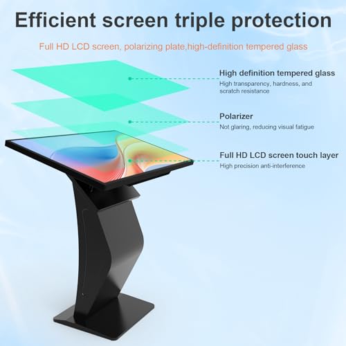 Image of 43 inch Touch Screen Kiosk, Windows11 System(8+128g), K-Style Stand Inquiry Machine, Human-Machine Interaction Smoothly for Mall Navigation /Self-Ordering /Advertising /Retail Store