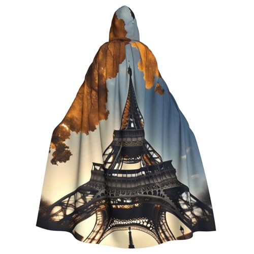 Cosplay pour adulte avec la cape à capuche Tour Eiffel pour vos carnavals