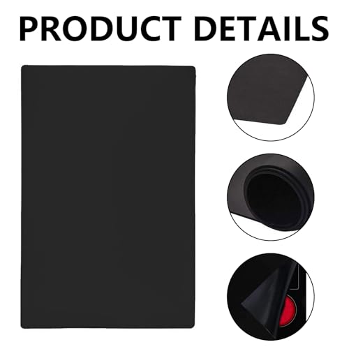 Tapis de protection plaque induction silicone 54x90cm noir - 5