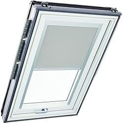 Persianas Ventanas Roto Roto - Estor Opaco Original ZRV Casi Completo oscurecimiento riel guía Plateado para Ventanas de Techo Roto Designo R6/R8, i8 y Classic 64/84 con tamaño 134/098 | 13/09 Color Gris Claro