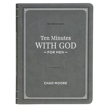 Leather Bound Ten Minutes with God for Men: 365 Daily Devotions Book