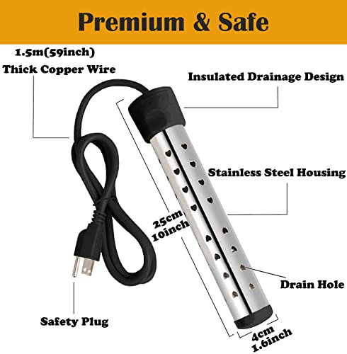 Immersion-Water-Heater-with-304-Stainless-Steel-Cover-Intelligent-Temperature-Control-and-Digital-LCD-Thermometer-Electric-Portable-Bucket-Heater-Heat-5-Gallons-of-Water-in-Minutes-1500W