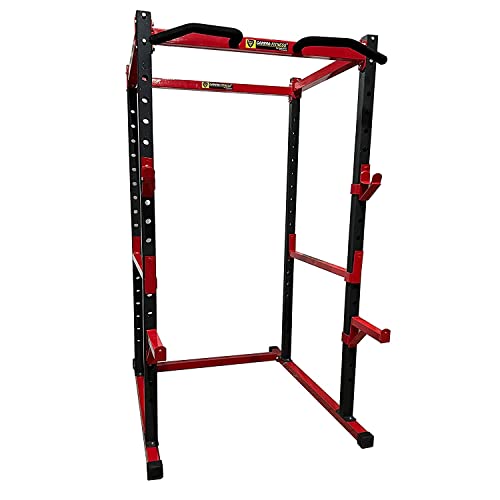 Image of Gamma Fitness Power Squat Rack PR-04 - Heavy Duty 2.5 x 2.5 inch Frame with Inter-Locking Attachment Mechanism