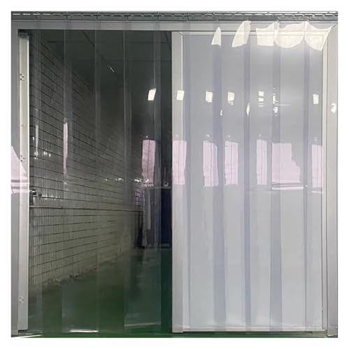 Qulamrdk Cortina Lamas PVC Transparente, Cortina Congelador PVC Cortinas Paneles Impermeable Adecuado para Garaje para Corredores Almacén, Personalizable(135x220cm/53.15x86.61in)