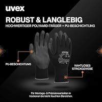 Uvex unipur 6639 Mechanikerhandschuh – sicherer Halt & hohe Flexibilität – Schwarz 08/M – Ansicht 4