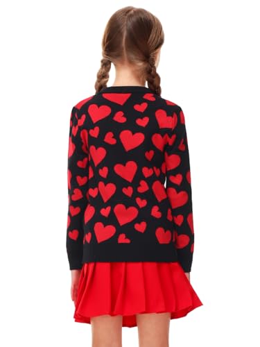 Image of Remimi Kids Valentines Print Sweater Boys Girls Mardi Gras Long Sleeve Sweatshirt 5-14 Years
