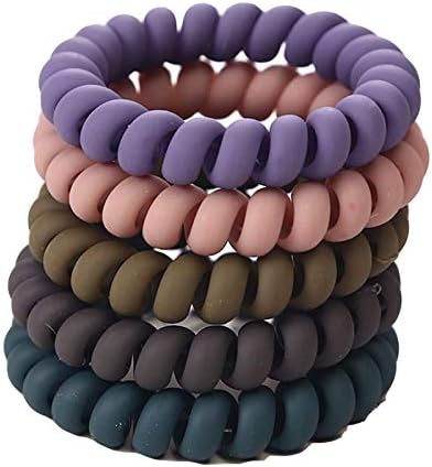 FAMEZA Telephone Wire Elastic Hair Bands For Girls Headwear Ponytail Holder Rubber Bands Women Hair Accessories(Rainbow color)