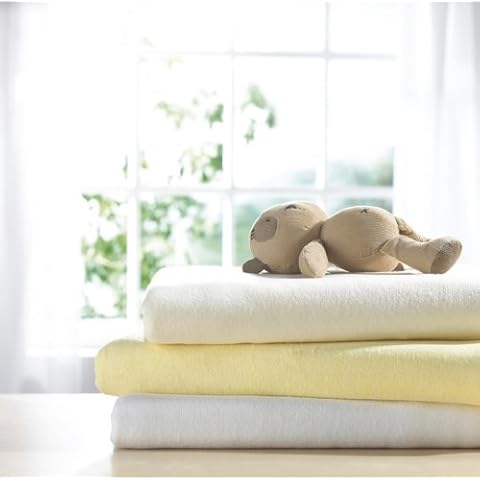 Izziwotnot Bear Essentials Terry Cot Fitted Sheet 2 Pack White Cover