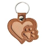 Leder-Schlüsselanhänger - Anhänger zur Sammlung von Tierhaaren...