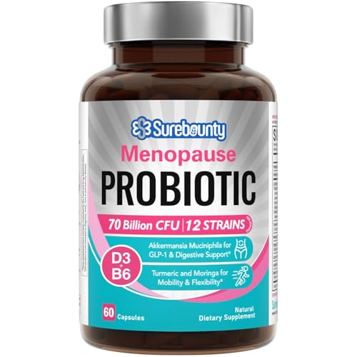 Surebounty Menopause Probiotic Supplement for Women, 70 Billion CFU, with Akkermansia Muciniphila,