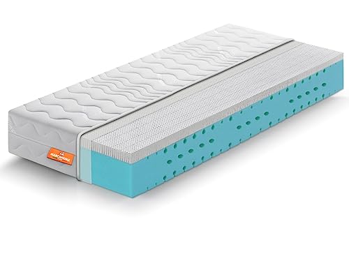 Ofertas impresionantes para comprar Colchon Latex Natural de forma segura por internet colchon latex Marcapiuma Colchón Individual de látex Gel, 90 x 190 cm, Altura 21 cm, Esencial H3 Medio/Duro, ortopédico Natural, 9 Zonas...