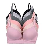 Viola's Secret Women Bras 6 Pack of Bra A B C D DD DDD Cup No Wire Bra 38C