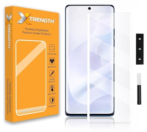 Image of Advanced HD+ Curved UV Tempered Glass Gorilla Screen Protector Designed for Motorola G96 / Moto G85 5G - Full Screen Coverage with Easy Installation Kit (Anti-Scratch)