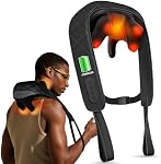 CuPiLo Cordless Neck Massager with Heat, Upgarded 4D Deep Kneading, Shiatsu Shoulder Massager with Heat for Neck, Back, Waist, Fathers Day Dad Gifts for Men Husband