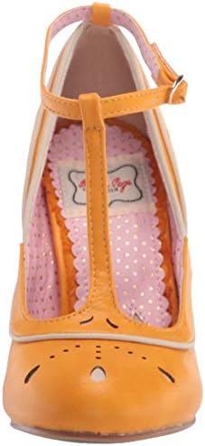 Bettie Page Women's Vintage Style Pump, Yellow, 9 | Image 1