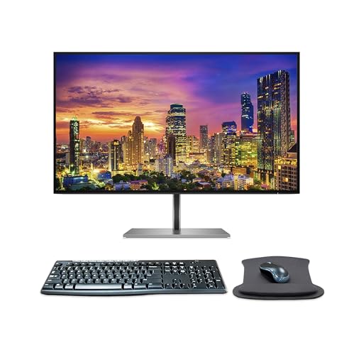 Image of HP Z27q G3 27 Inch 2560 x 1440 QHD IPS LED-Backlit LCD Monitor Bundle with Blue Light Filter, HDMI, DisplayPort, Gel Mouse Pad, and MK270 Wireless Keyboard and Mouse Combo