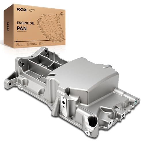 Image of KAX Engine Oil Pan Fit for Equinox, Malibu, Terrain, Cobalt, HHR, Verano | 264-133 with Drain Plug Compatible with Captiva Sport, Ion, Vue, G6, Regal, Solstice, Aura, Sky, LaCrosse, G5, Impala