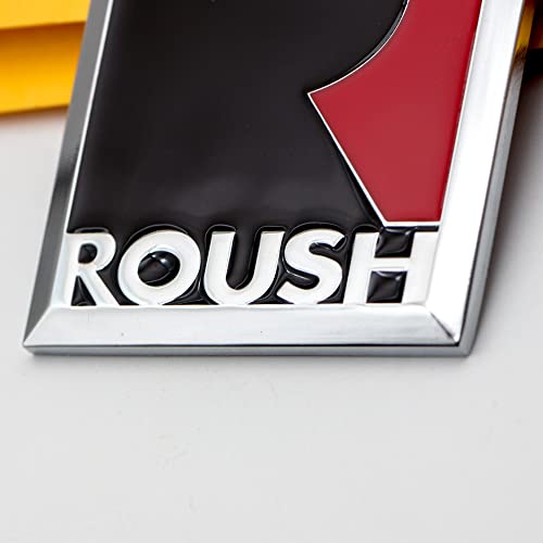 Hqs 2Pcs Chrome Metal Fender Trunk R Roush Logo Car Emblem Racing Sport Turbo Letter Suv Badge Coupe Auto Sticker #TOP5