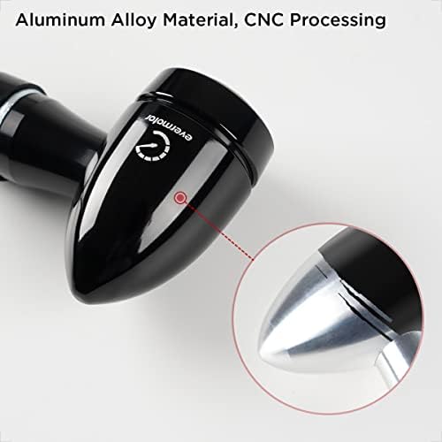 evermotor Mini kierunkowskazy motocyklowe LED CNC, uniwersalne 12 V, bursztynowe + czerwone światła, migacze ze stopu aluminium, do Harleya, brudu, roweru, Yamahy, Honda Navi Direccionales Para Moto