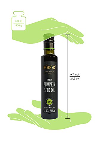 PÖDÖR Premium Styrian Pumpkin Seed Oil - 8.4 fl. Oz. - Cold-Pressed, 100% Natural, Unrefined and Unfiltered, Vegan, Gluten-Free, Non-GMO in Glass Bottle - Thumbnail 3