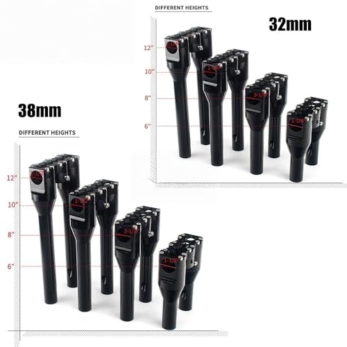 Manillar elevador de 25mm a 38mm para Dyna y Softail con torretas estilo Club en T de 6 a 13 pulgadas 4