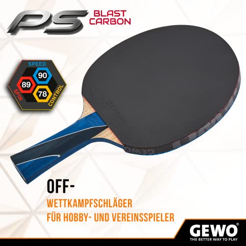 Raquette de tennis de table carbone GEWO Return Pro à manche concave ergonomique