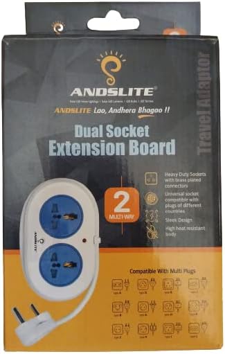 Buy 2 Way Power Strip 2 Socket Extension Boards (White, 1.5 m, with USB ...