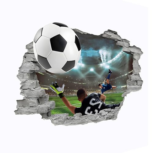 Pegatinas de Pared Fútbol,3D Vinilos de Pared