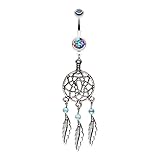 Classic Pewter Dream Catcher WildKlass Belly Button Ring
