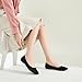 Shupua Flats for Women Round Toe Flat Shoes Dressy Black Ballet Flats Comfortable Womens Dress Shoes Ballerina Flats for Work(Black.us8)