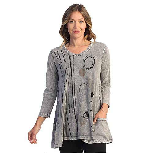 Jess & Jane Mineral Washed Cotton Tunic Top - M50 #TOP14