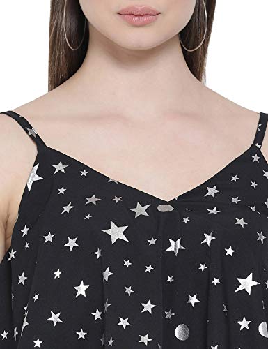 Image of oxolloxo Women's Shoulder Strap Polyester Floral Top
