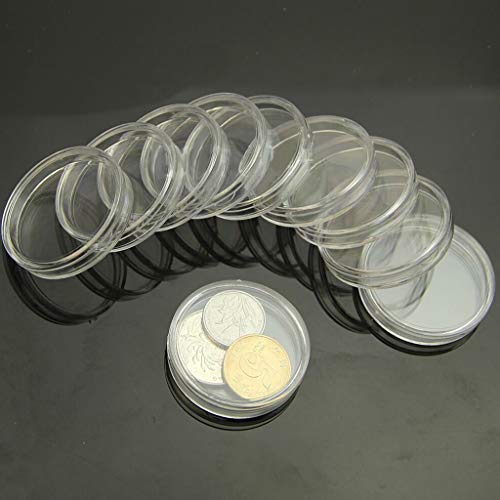 Caja Organizadora para Monedas Plástico Transparente 35mm Pack 10 miniatura 1