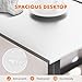 Sweetcrispy Computer Desk, Small Office 32 Inch Writing Work Study Student Teacher Home Bedroom Table with Metal Frame Wood Tabletop - White