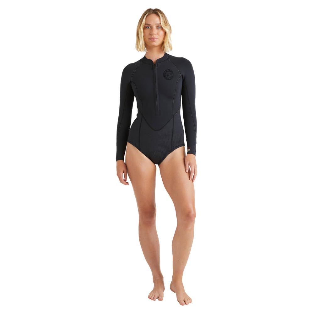 BILLABONG Salty Dayz Natural - Traje de neopreno de manga larga de 2 mm para mujer, color negro