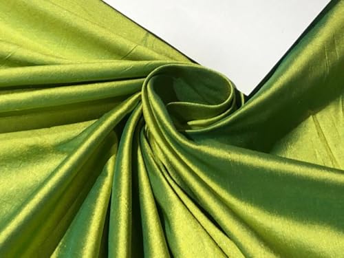 Soie Dupioni vert jaune l'élégance d'un tissu d'exception