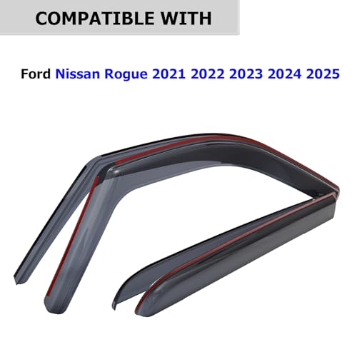 MYCHINSEN in-Channel Extra Durable Rain Guards Fit for Nissan Rogue 2021 2022 2023 2024 2025 2026, Window Deflectors,Vent Shades,Extra Durable Vent Visors Car Accessories-4PCS by MYCHINSEN - Used condition - Image 2