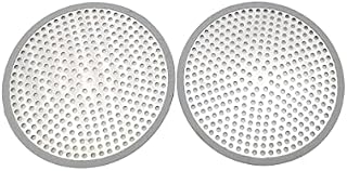 2 Pcs Shower Drain Hair Catcher Strainer Stainless Steel and Silicone Shower Hair Catchers Plate Bathroom Shower Drain Cover for Kitchen Floor